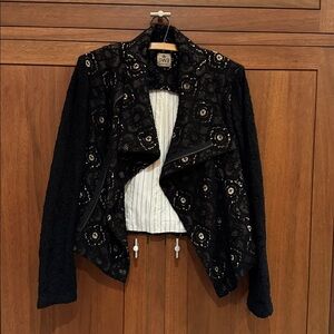 SW3 Bespoke Black Lace Jacket women’s S
